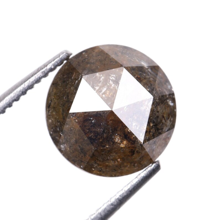 Round Rose Cut Natural Fancy Diamond