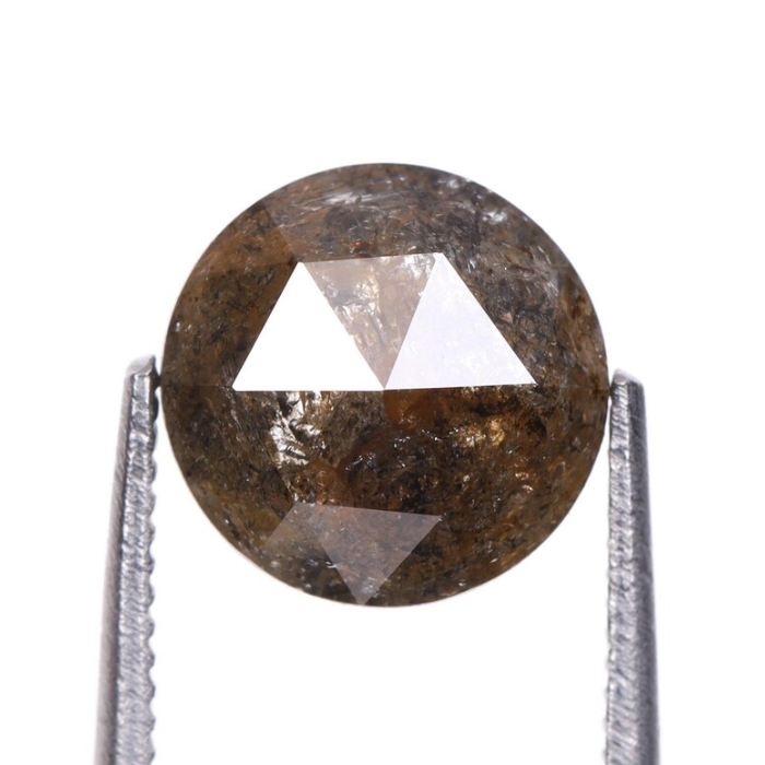 Round Rose Cut Natural Fancy Diamond