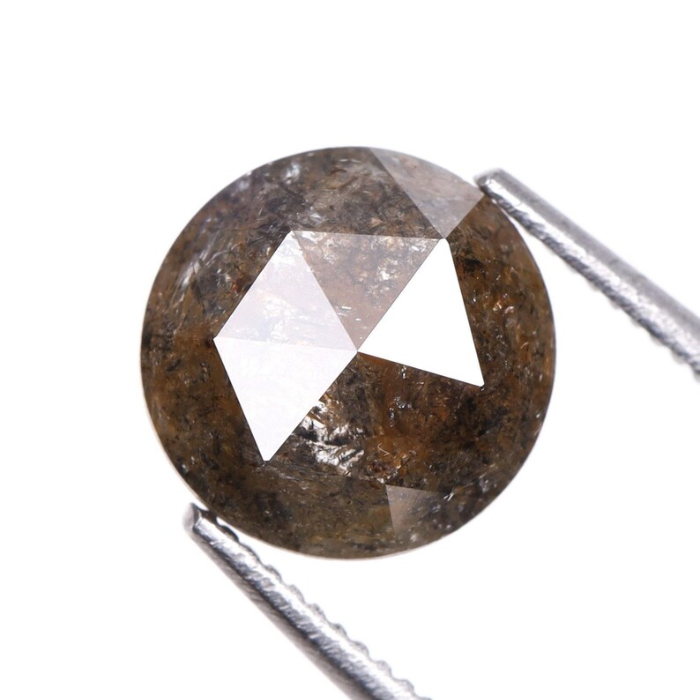 Round Rose Cut Natural Fancy Diamond