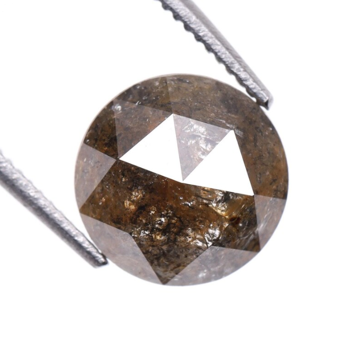 Round Rose Cut Natural Fancy Diamond