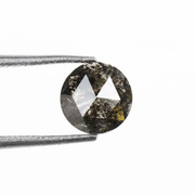 Round Rose Cut Natural Loose Salt and Pepper Diamond