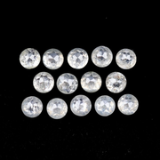 Round Rose Cut Natural White Earth Mined Diamond