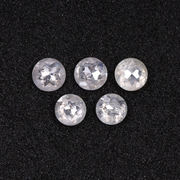 Round Rose Cut Natural White Earth Mined Diamond - Minimal Carbon