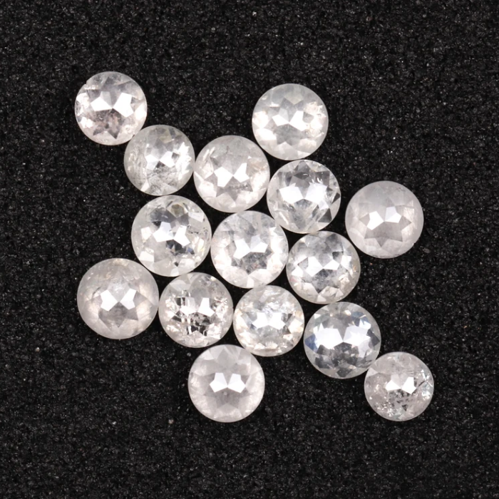 Round Rose Cut Natural White Loose Earth Mined Diamond