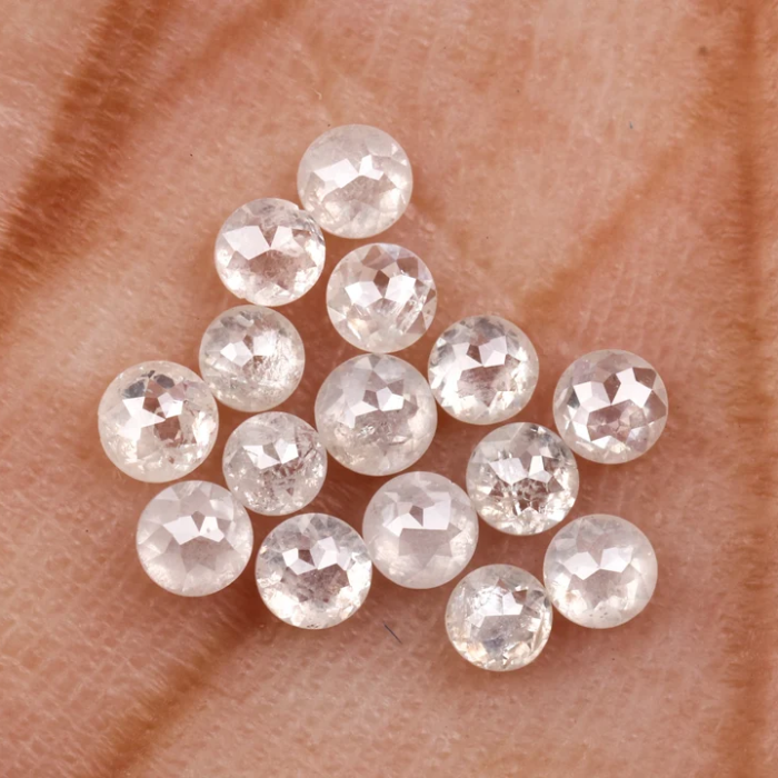 Round Rose Cut Natural White Loose Earth Mined Diamond