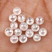 Round Rose Cut Natural White Loose Earth Mined Diamond