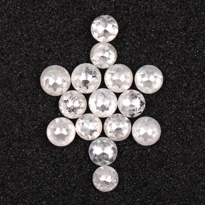 Round Rose Cut Natural White Loose Earth Mined Diamond