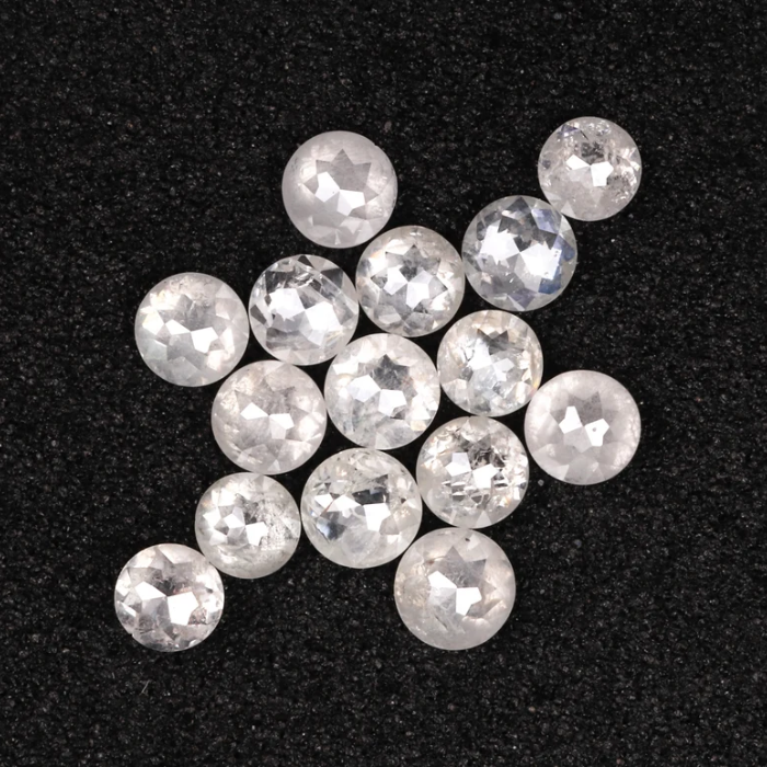Round Rose Cut Natural White Loose Earth Mined Diamond