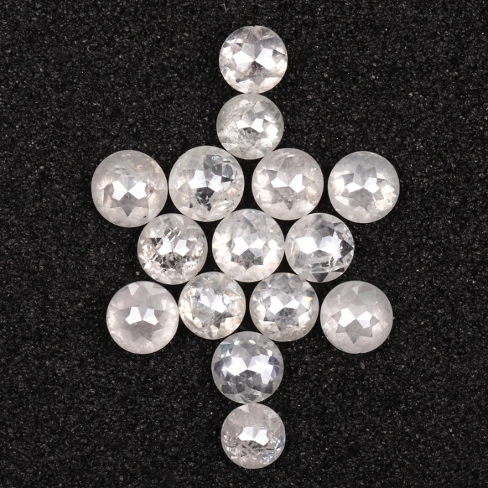 Round Rose Cut Natural White Loose Earth Mined Diamond