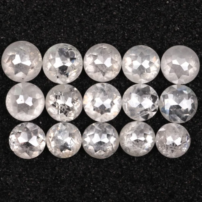 Round Rose Cut Natural White Loose Earth Mined Diamond
