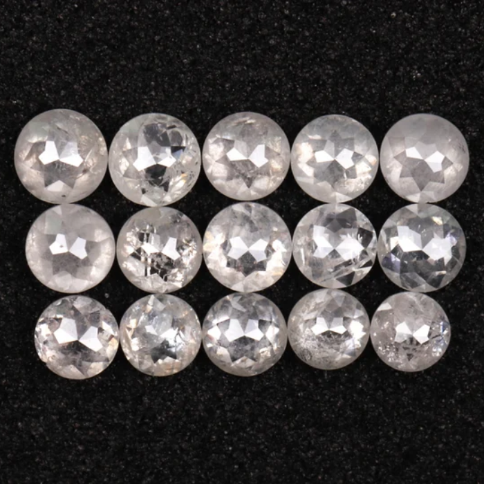 Round Rose Cut Natural White Loose Earth Mined Diamond