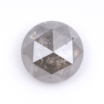 Round Rose Cut Salt And Pepper Natural Diamond