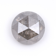 Round Rose Cut Salt And Pepper Natural Diamond