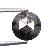 Round Rose Cut Salt And Pepper Natural Loose Diamond