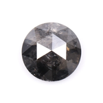 Round Rose Cut Salt And Pepper Natural Loose Diamond