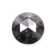 Round Rose Cut Salt And Pepper Natural Loose Diamond