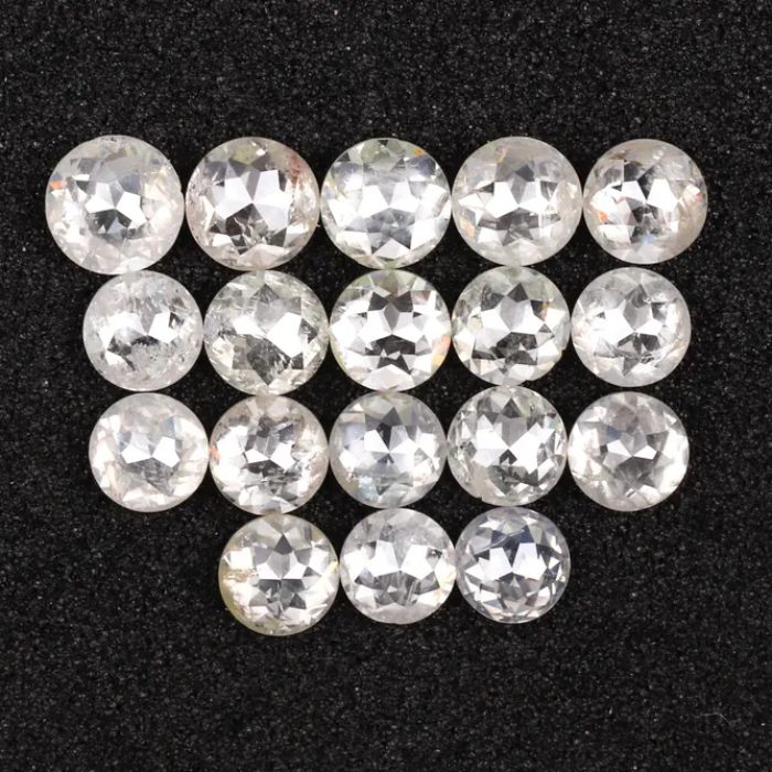 Round Rose Cut White Loose Natural Earth Mined Diamond - Minimal Carbon