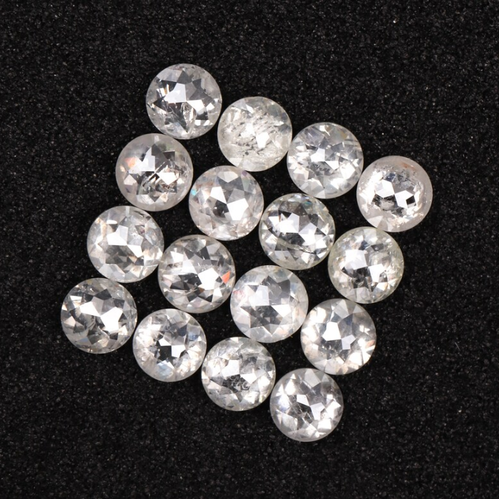 Round Rose Cut White Loose Natural Earth Mined Diamond - Minimal Carbon