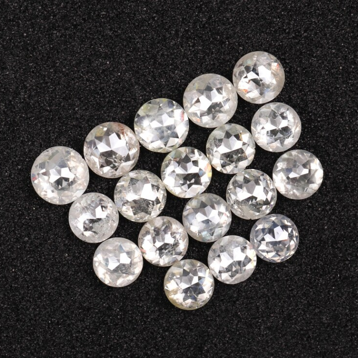 Round Rose Cut White Loose Natural Earth Mined Diamond - Minimal Carbon