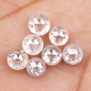 Round Rose Cut White Loose Natural Earth Mined Diamond - Minimal Carbon