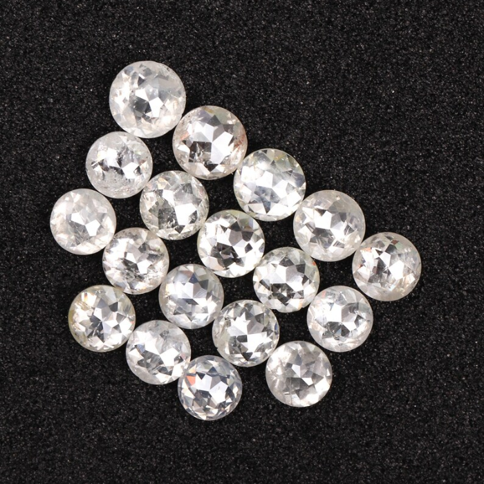 Round Rose Cut White Loose Natural Earth Mined Diamond - Minimal Carbon