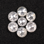 Round Rose Cut White Loose Natural Earth Mined Diamond - Minimal Carbon