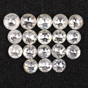 Round Rose Cut White Loose Natural Earth Mined Diamond - Minimal Carbon