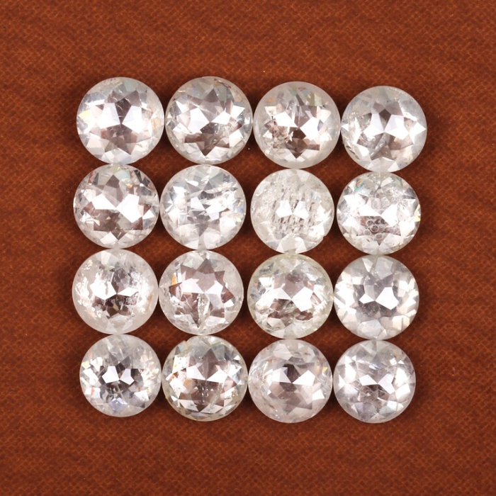 Round Rose Cut White Loose Natural Earth Mined Diamond - Minimal Carbon