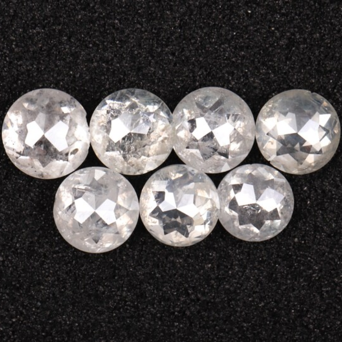 Round Rose Cut White Loose Natural Earth Mined Diamond - Minimal Carbon