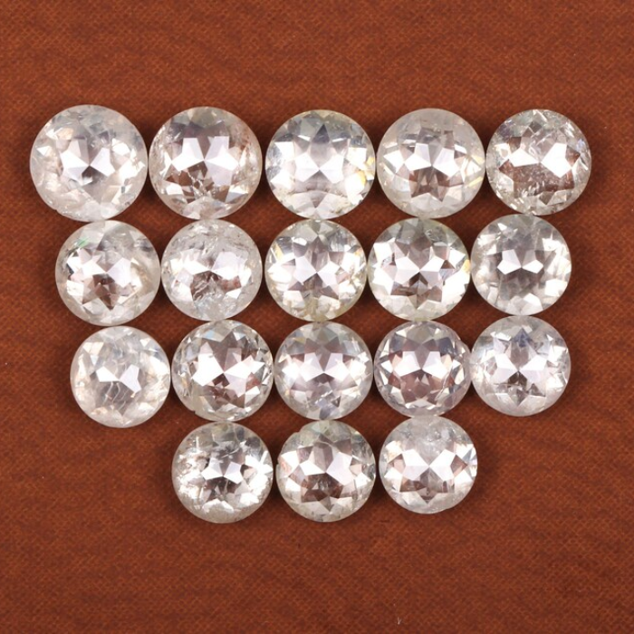 Round Rose Cut White Loose Natural Earth Mined Diamond - Minimal Carbon