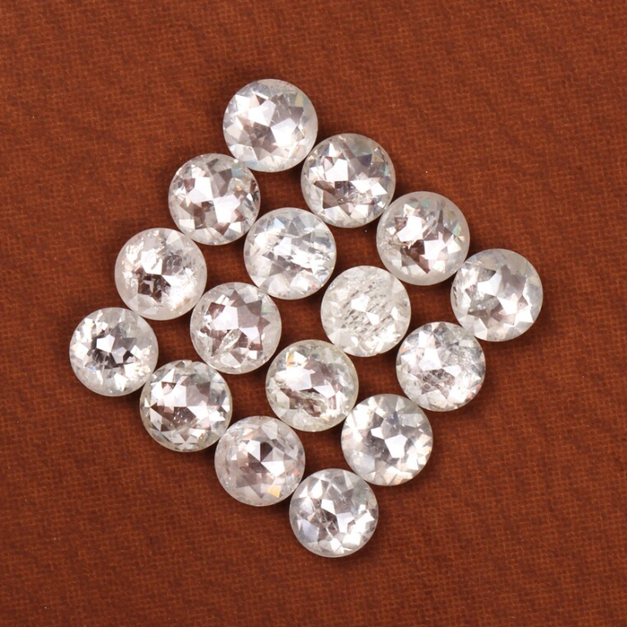 Round Rose Cut White Loose Natural Earth Mined Diamond - Minimal Carbon