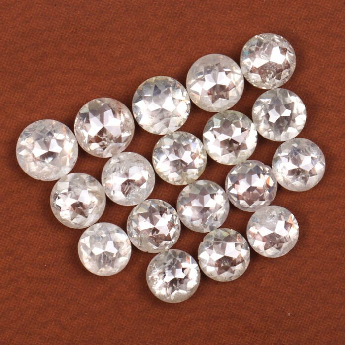 Round Rose Cut White Loose Natural Earth Mined Diamond - Minimal Carbon