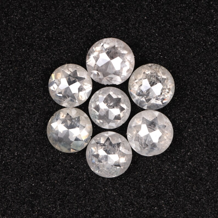 Round Rose Cut White Loose Natural Earth Mined Diamond - Minimal Carbon