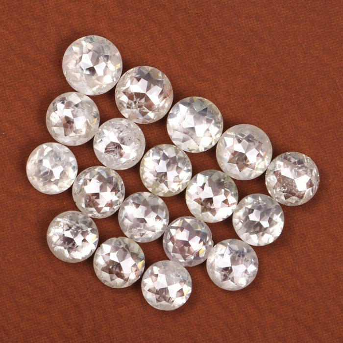 Round Rose Cut White Loose Natural Earth Mined Diamond - Minimal Carbon