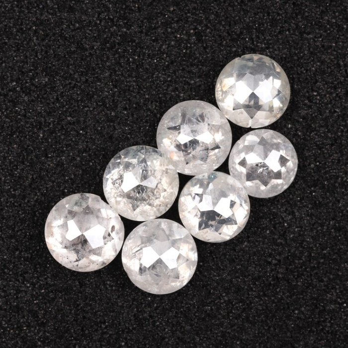 Round Rose Cut White Loose Natural Earth Mined Diamond - Minimal Carbon