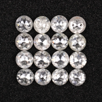Round Rose Cut White Loose Natural Earth Mined Diamond - Minimal Carbon