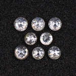 Round Rose Cut White Milky Natural Earth Mined Diamond
