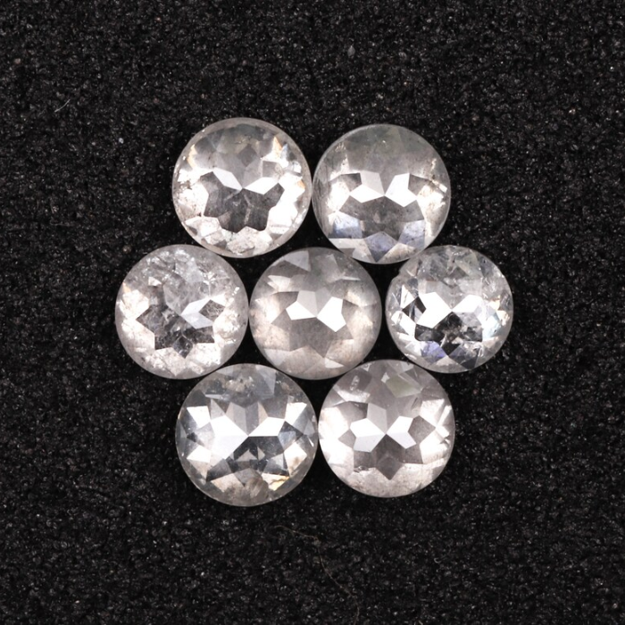 Round Rose Cut White Natural Earth Mined Diamond