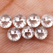 Round Rose Cut White Natural Earth Mined Diamond