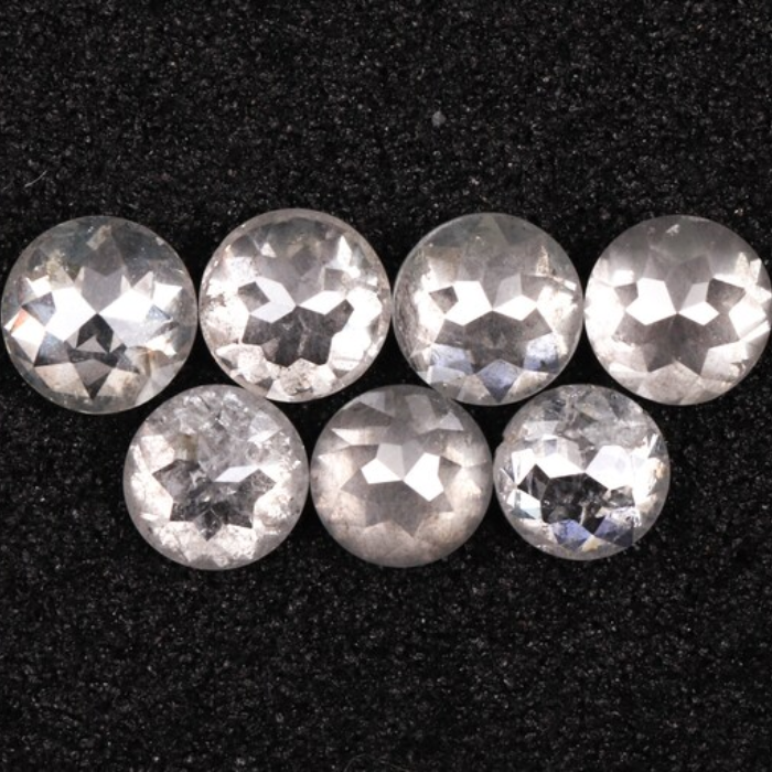 Round Rose Cut White Natural Earth Mined Diamond