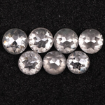 Round Rose Cut White Natural Earth Mined Diamond