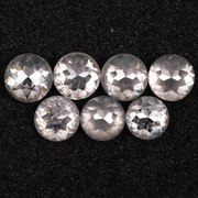 Round Rose Cut White Natural Earth Mined Diamond
