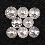 Round Rose Cut White Natural Earth Mined Diamond - Minimal Carbon