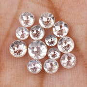 Round Rose Cut White Natural Loose Earth Mined Diamond