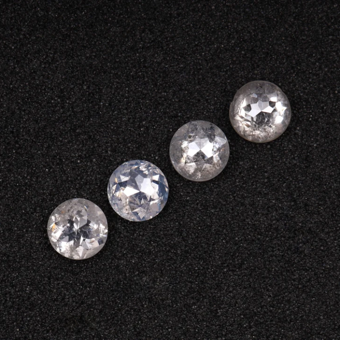 Round Rose Cut White Natural Loose Earth Mined Diamond