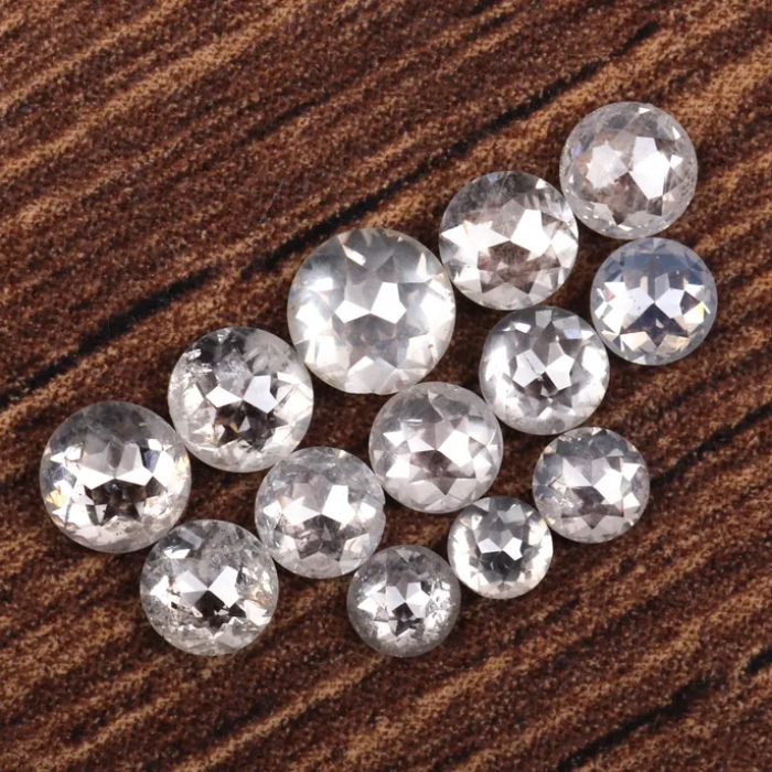 Round Rose Cut White Natural Loose Earth Mined Diamond