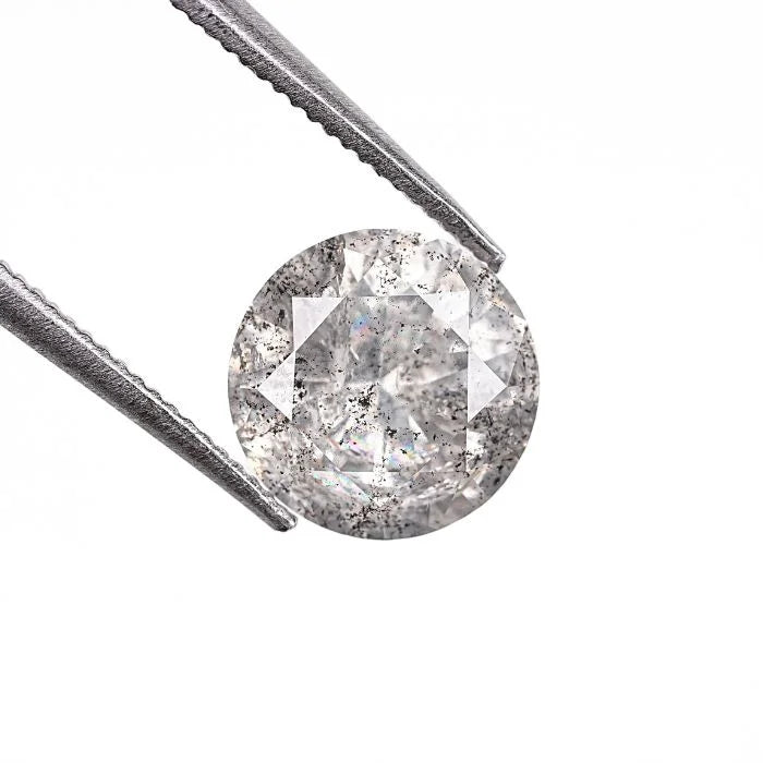 1.32 CT Round Brilliant Cut Salt And Pepper Diamond