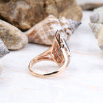 Load image into Gallery viewer, Kite Rutilated Quartz Engagement Ring Halo Ring
