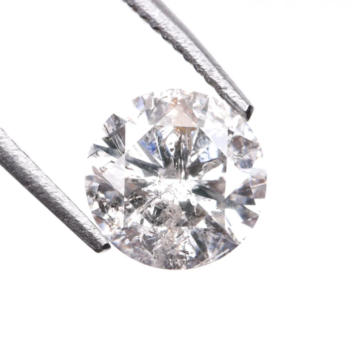 Round Brilliant Cut Salt And Pepper Natural Diamond