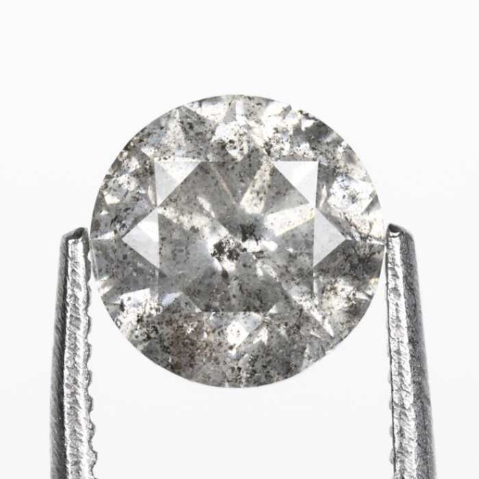 Round Brilliant Cut Natural Salt And Pepper Diamond